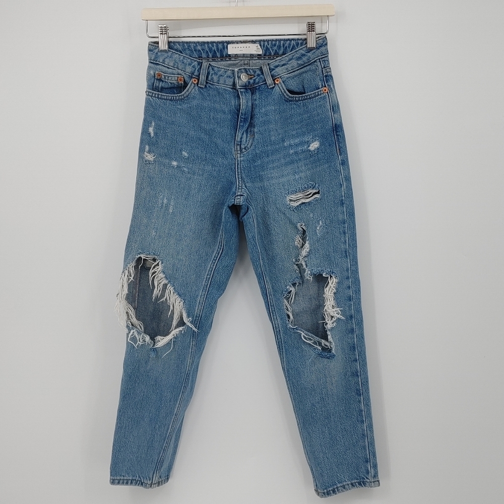 Topshop | distressed mom jeans